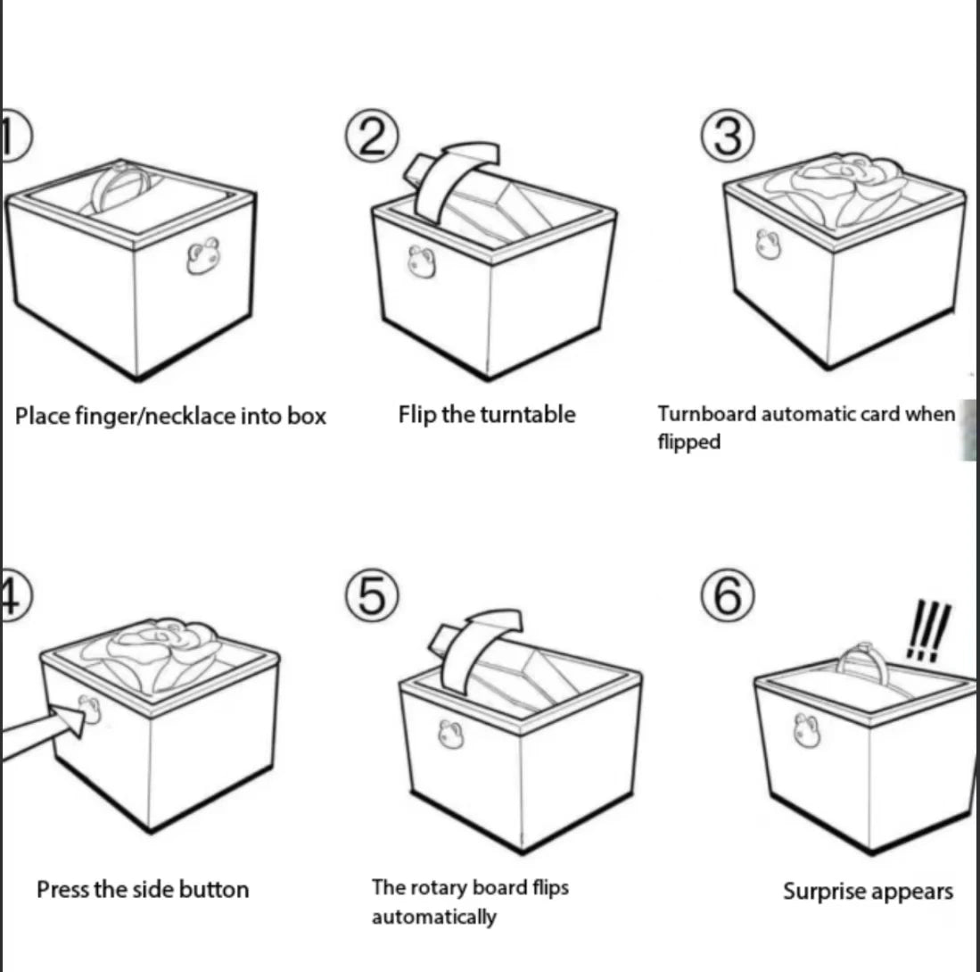 Surprise Bear Ring Box with Candle - Romantic Gift Box for him or her Proposals & Special Occasions