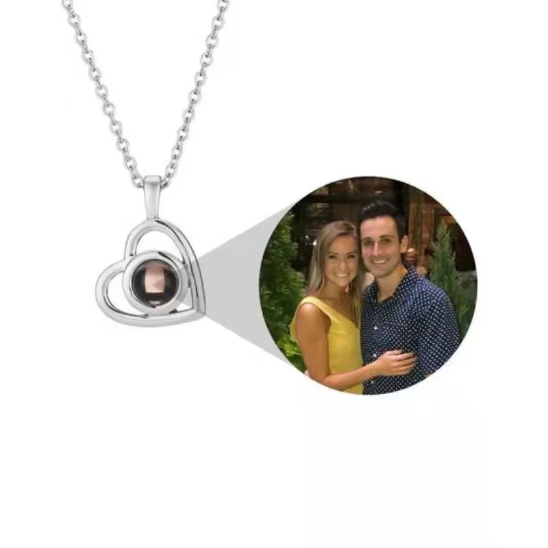Custom Photo Necklace Gift - Personalized Projection Pendant