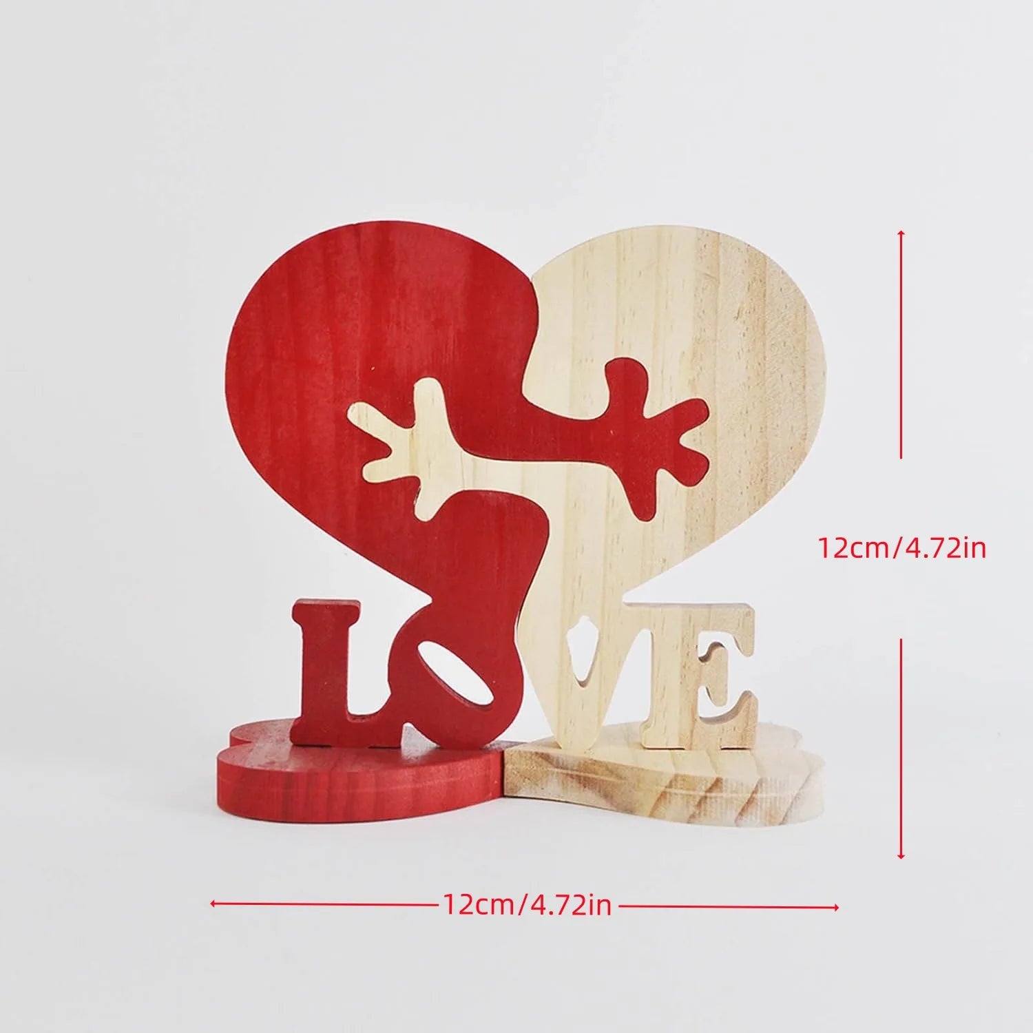 Wooden Heart Ornament Gift - Handmade Wedding Decoration, Valentine