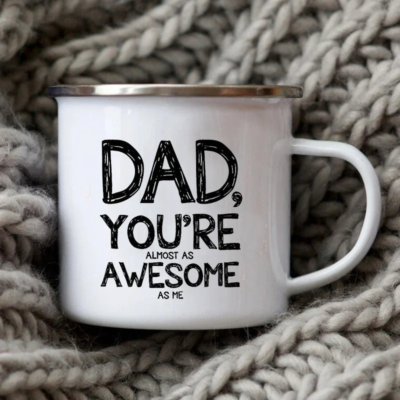 Dad Nutritional Facts Enamel 12oz/400ml Coffee Mug – Father's Day Gift