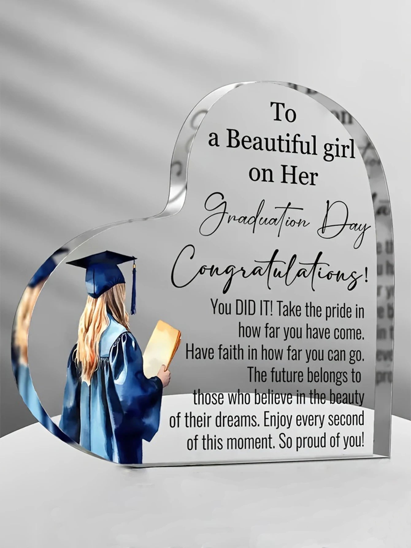 Inspirational Graduation Acrylic Keepsake - Motivational Gift for Graduates