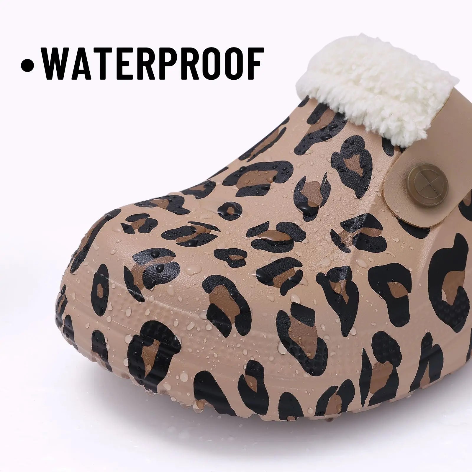 Men's Waterproof Fur Slippers – Warm Non-Slip Winter Shoes