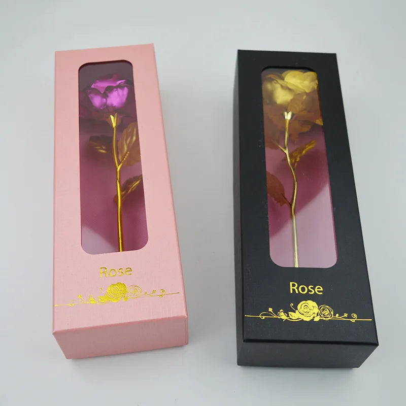 Valentine's Day Creative Gift: 24K Gold Foil Rose, Foreverlasting Love, Wedding & Christmas Decoration