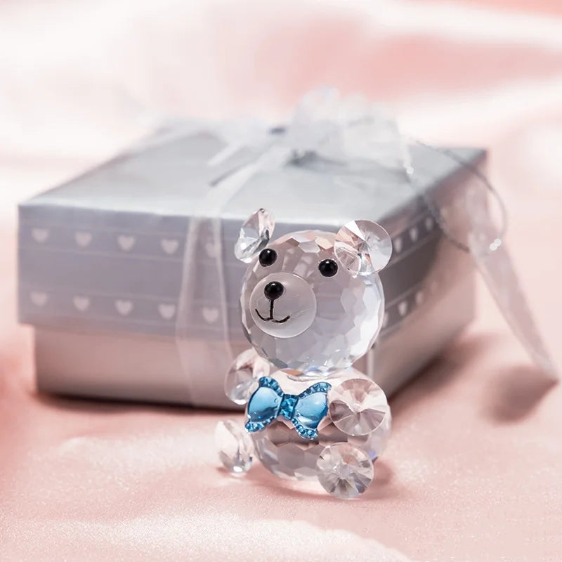 Crystal Bear Figurine Gift - Wedding Favors & Valentine's Day