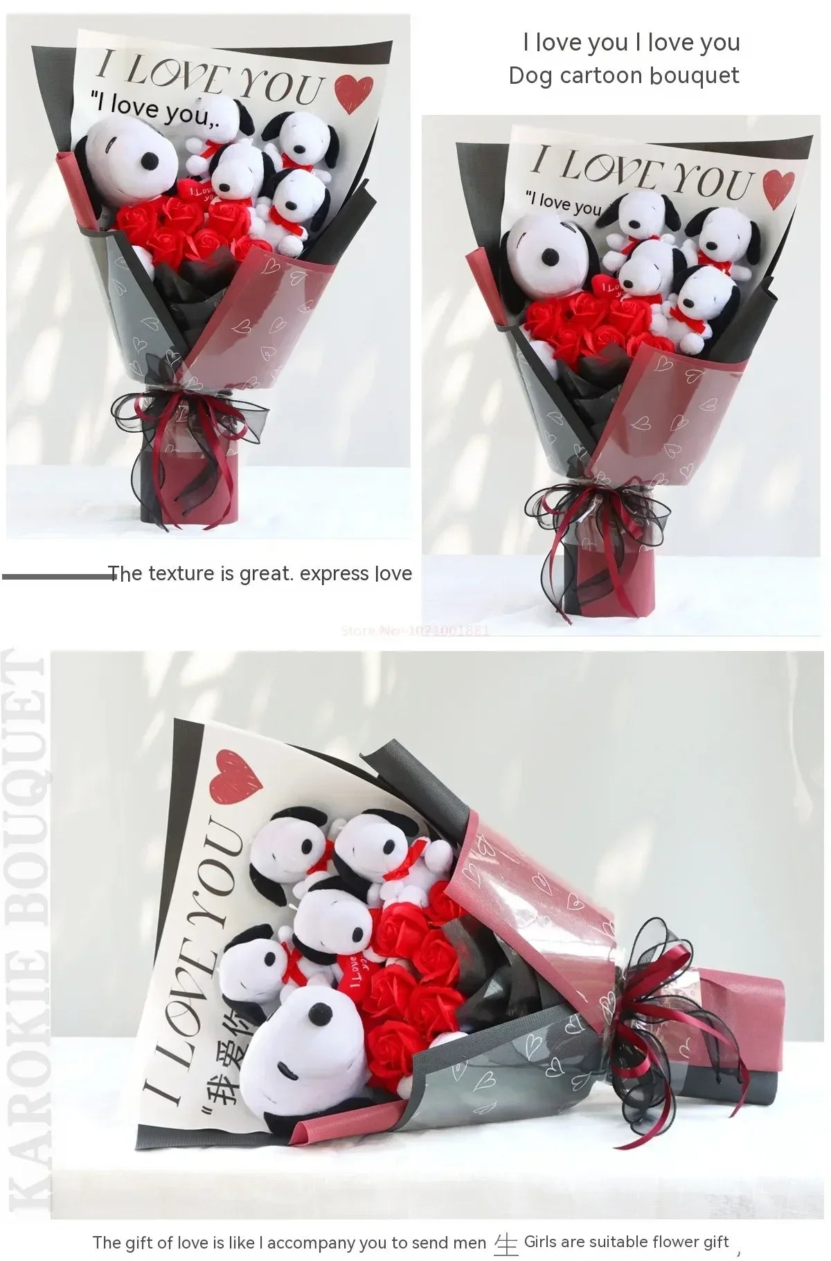 Plush Puppies Bouquet Gift - Graduation, Birthday & Mother's Day
