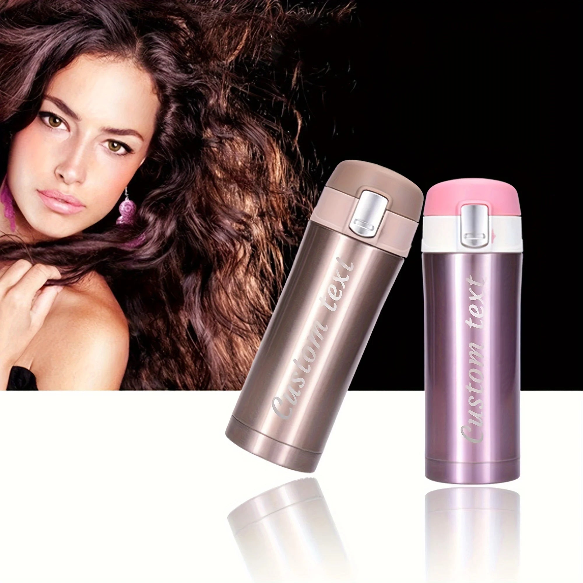 Personalized Laser Engraved Water Bottle – Insulated Stainless Steel 500ml with flip lockable lid
