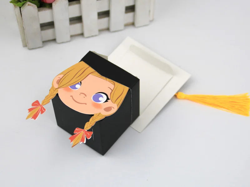 Graduation Cap Gift Boxes - 3D Party Favor Boxes (5 Pack)