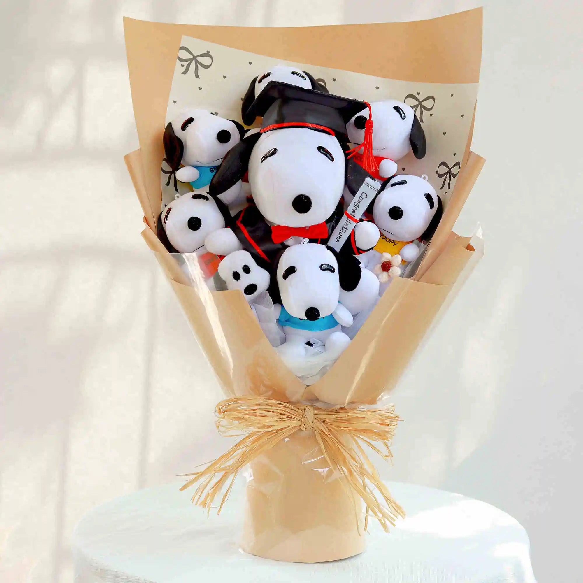 Plush Puppies Bouquet Gift - Graduation, Birthday & Mother's Day