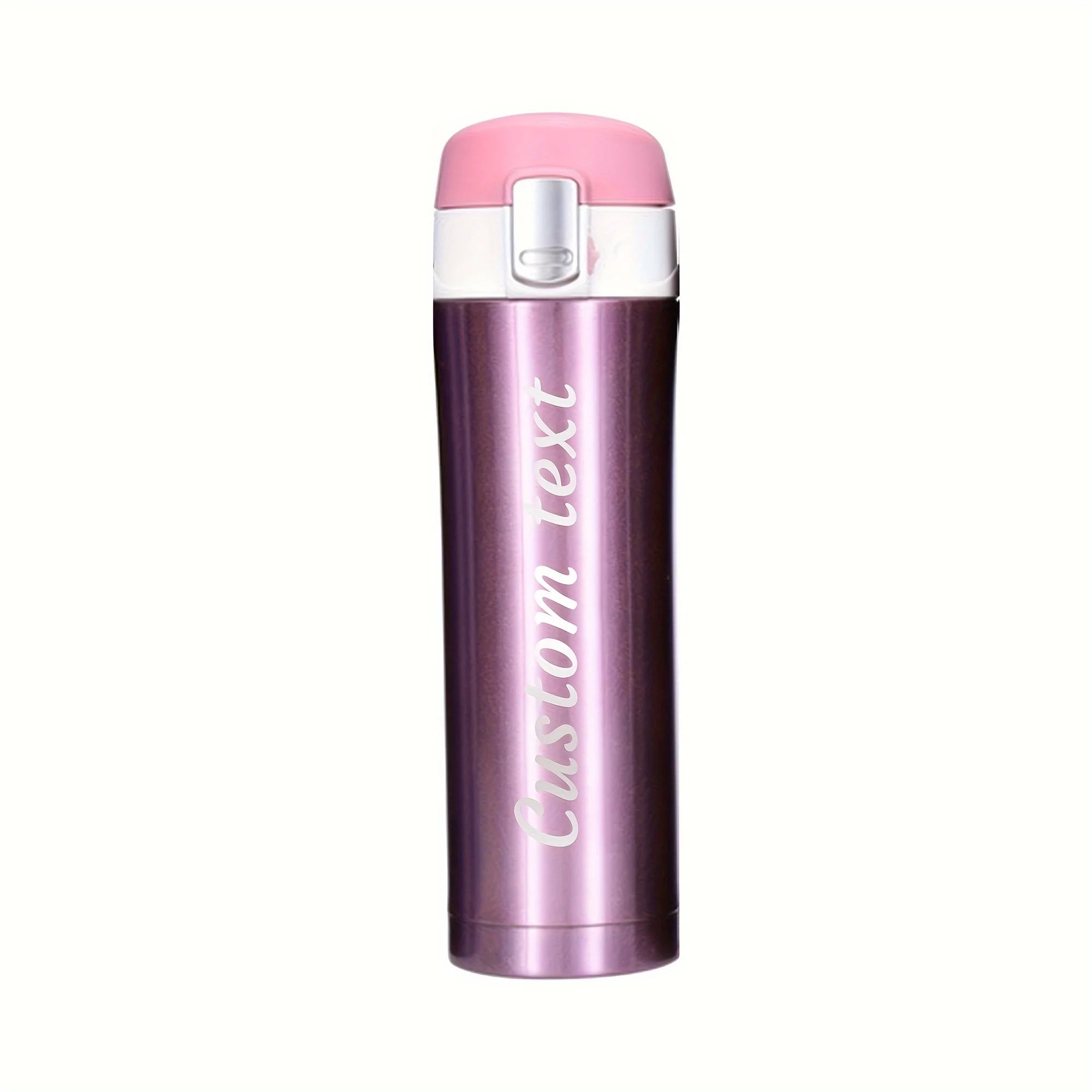 Personalized Laser Engraved Water Bottle – Insulated Stainless Steel 500ml with flip lockable lid