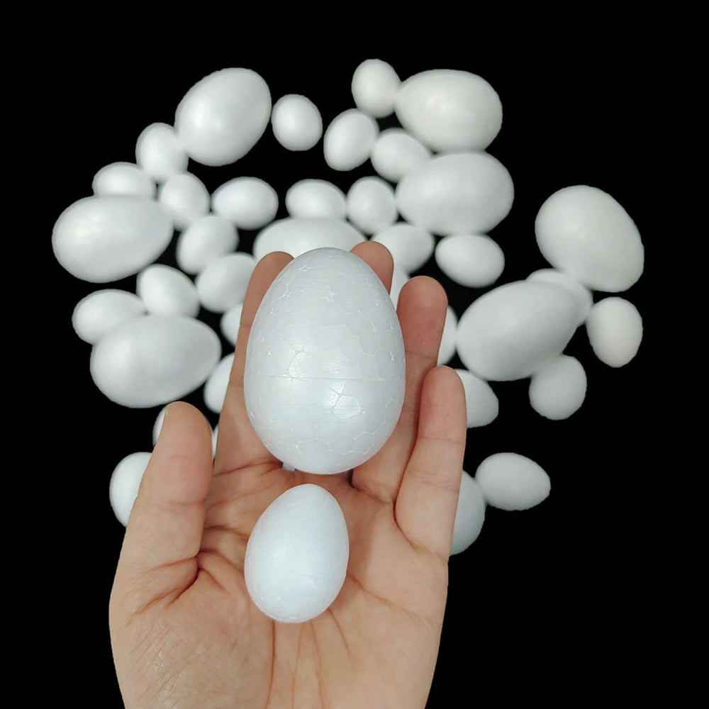 DIY Plastic Easter Eggs for Painting - White Craft Eggs for Kids Easter Activities