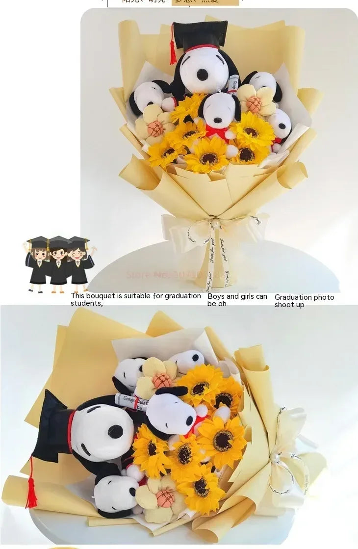 Plush Puppies Bouquet Gift - Graduation, Birthday & Mother's Day