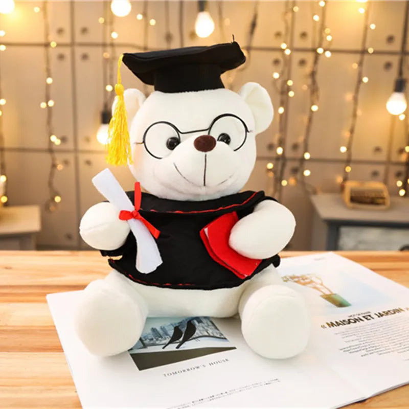 Graduation Gift - Doctor Bear Plush Toy with Glasses & Cap
