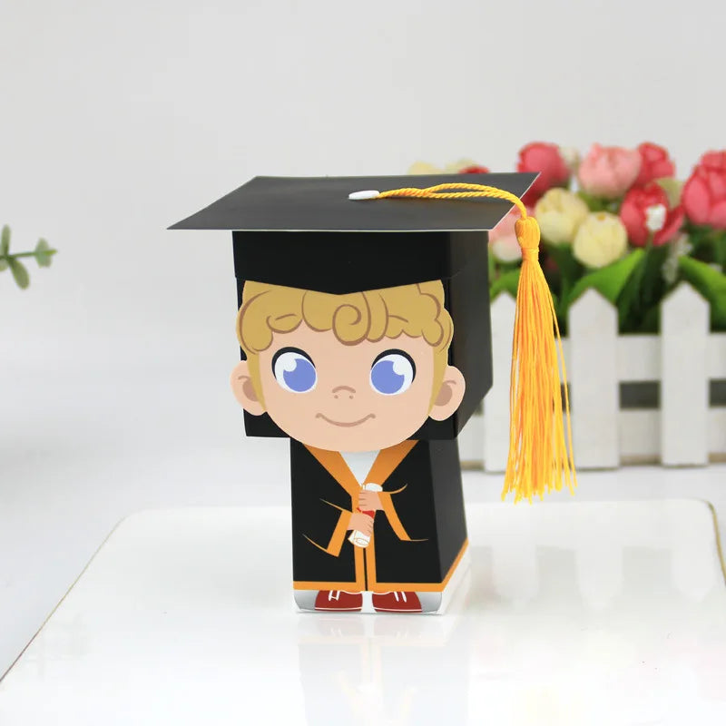 Graduation Cap Gift Boxes - 3D Party Favor Boxes (5 Pack)