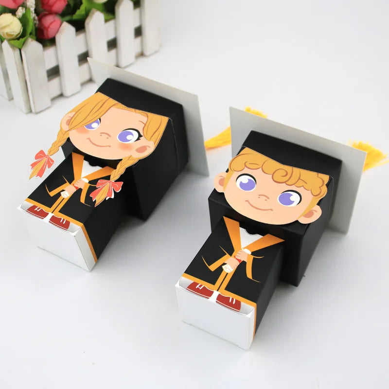 Graduation Cap Gift Boxes - 3D Party Favor Boxes (5 Pack)