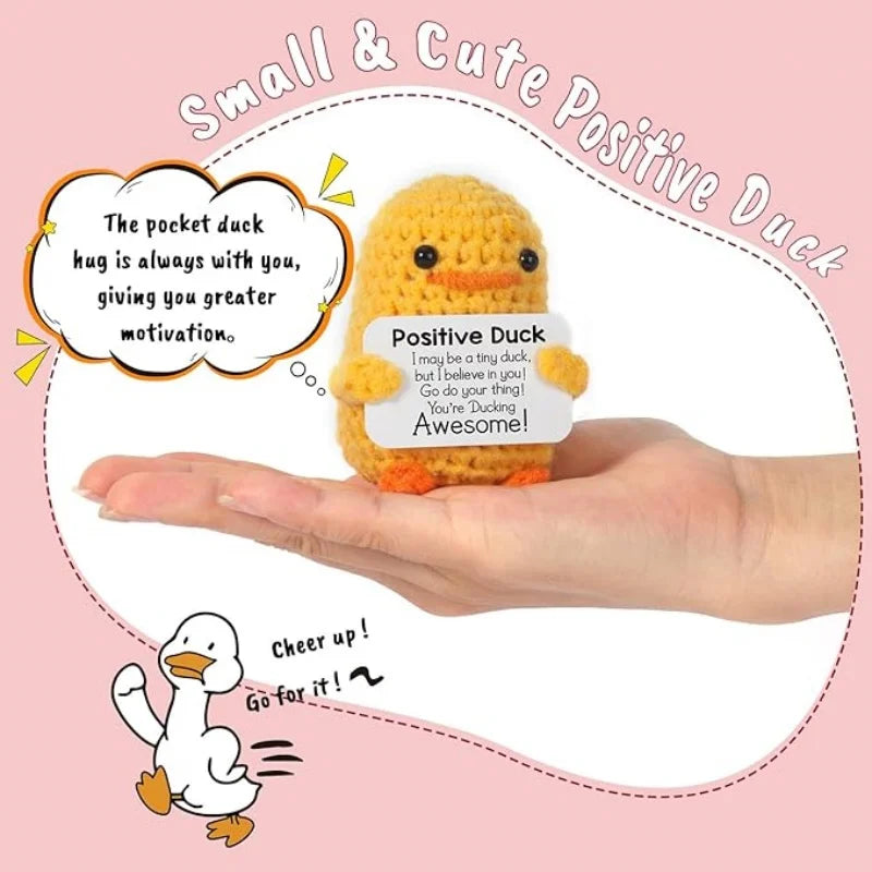 Graduation Duck Plush Gift - Inspirational Crochet Doll with Cap