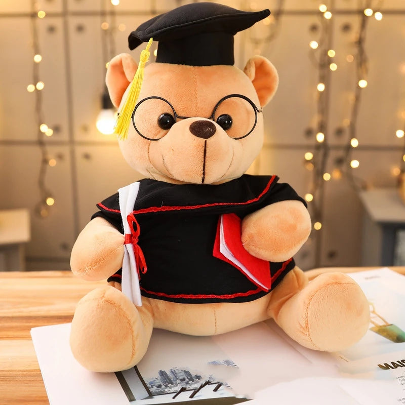 Graduation Gift - Doctor Bear Plush Toy with Glasses & Cap